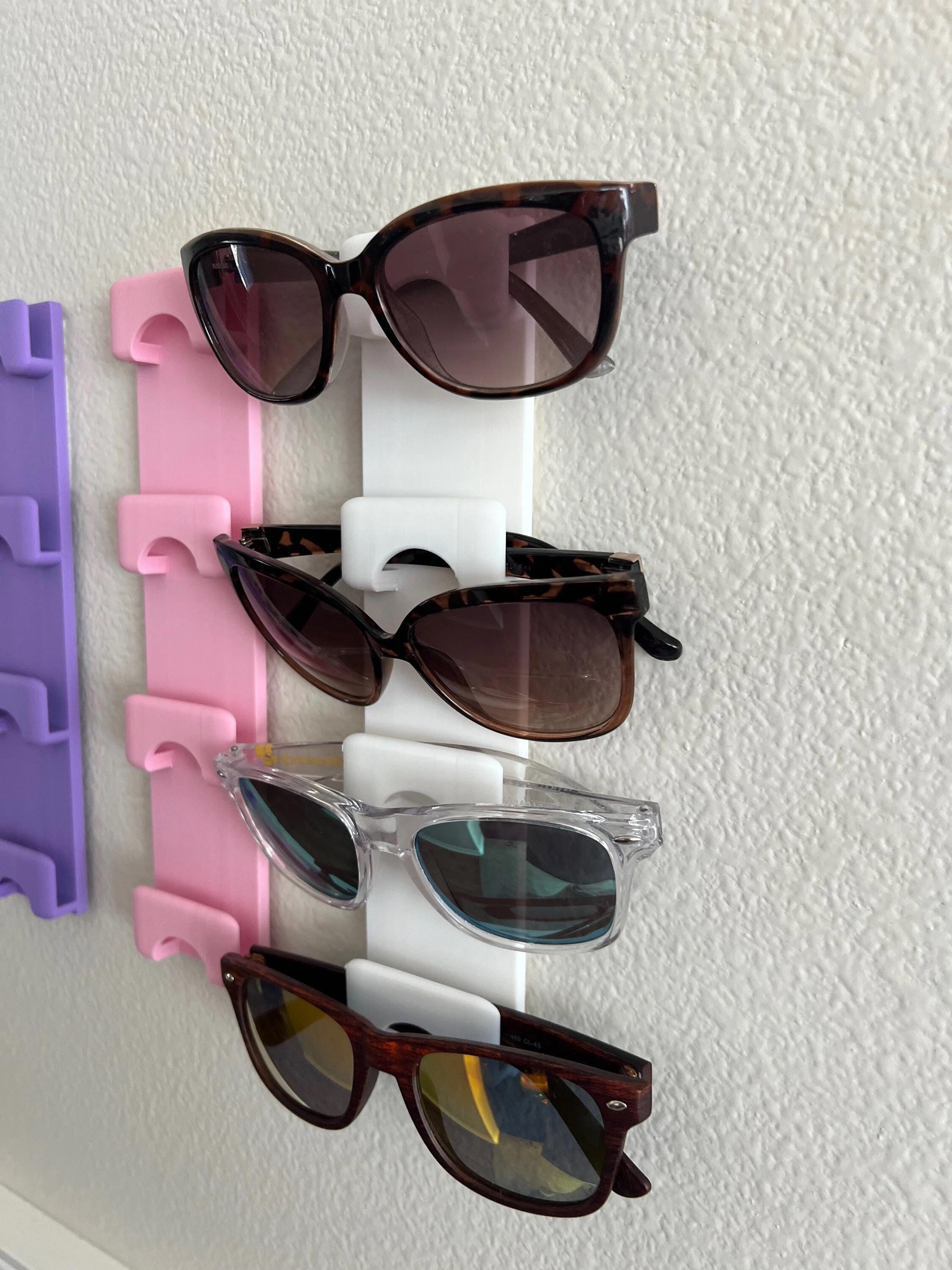 Vertical Sunglasses Holder Organizer Rack – Space-Saving Wall/Closet Mount for Eyewear Storage at Home