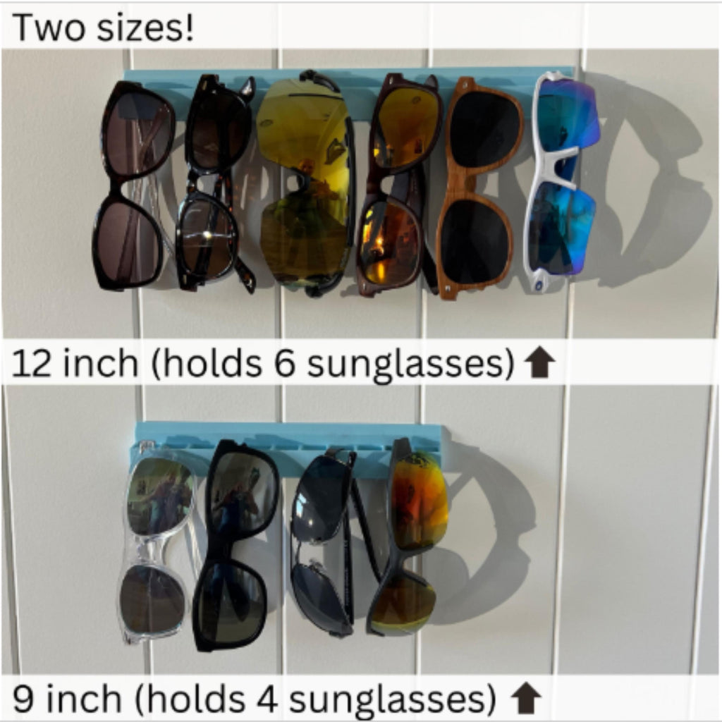 Horizontal Sunglasses Holder Organizer Rack – Space-Saving Wall/Closet Mount for Eyewear Storage at Home