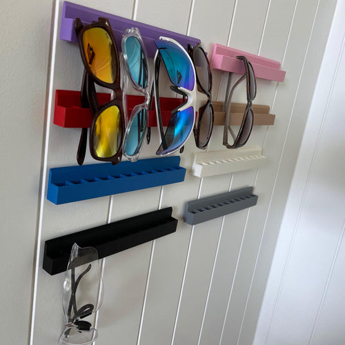 Horizontal Sunglasses Holder Organizer Rack – Space-Saving Wall/Closet Mount for Eyewear Storage at Home