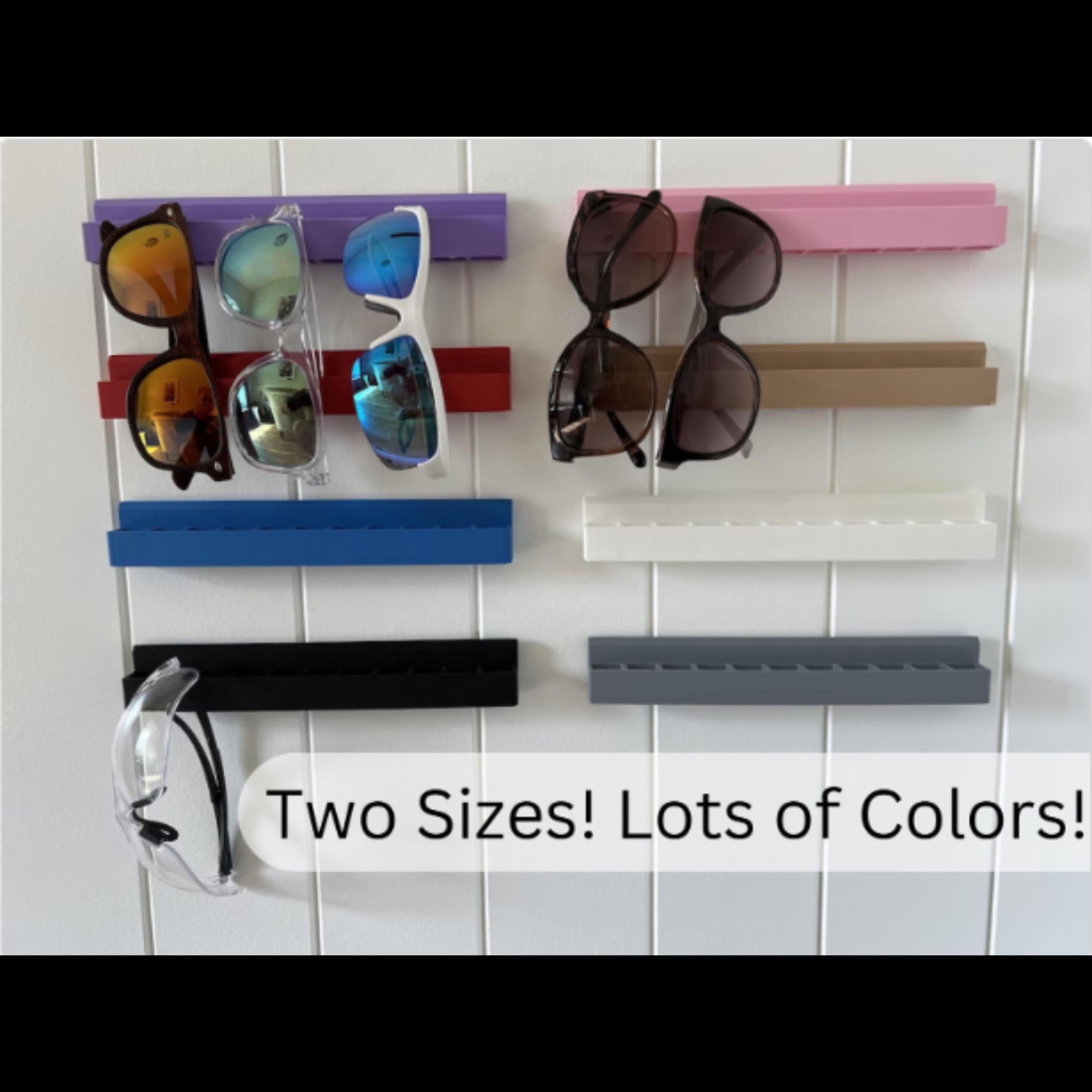 Horizontal Sunglasses Holder Organizer Rack – Space-Saving Wall/Closet Mount for Eyewear Storage at Home