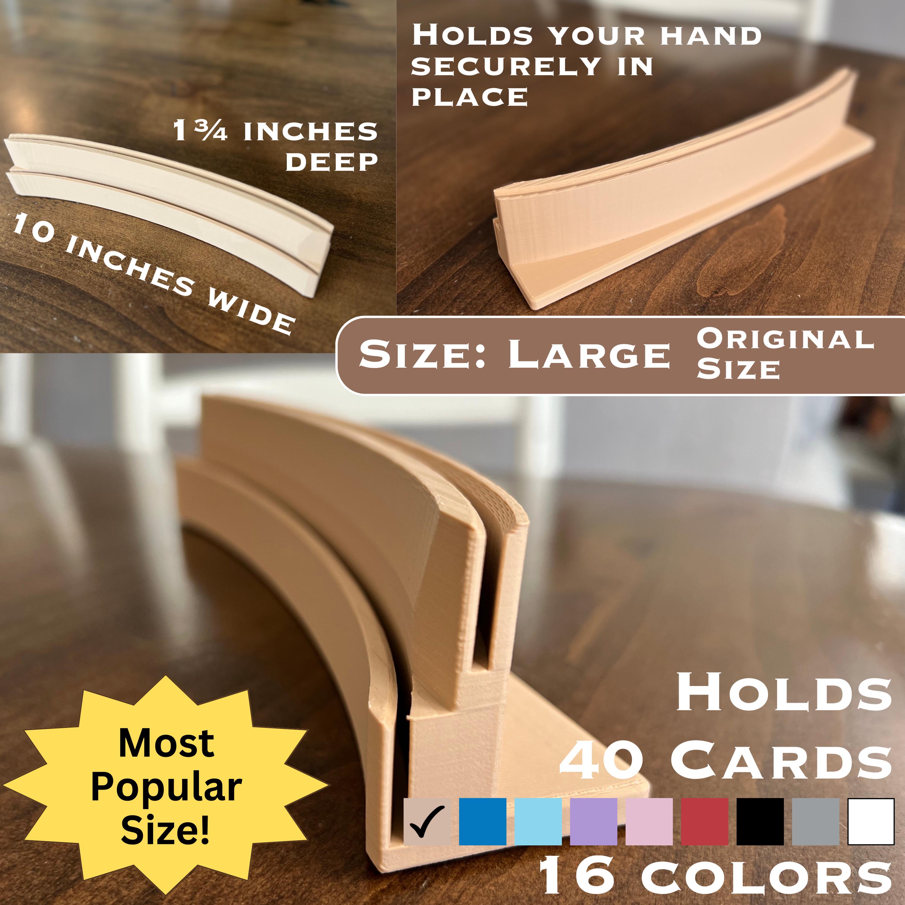 Playing Card Holder for Kids and Seniors, Arthritis-Friendly, Hands-Free Rack, Multiple Sizes and Colors
