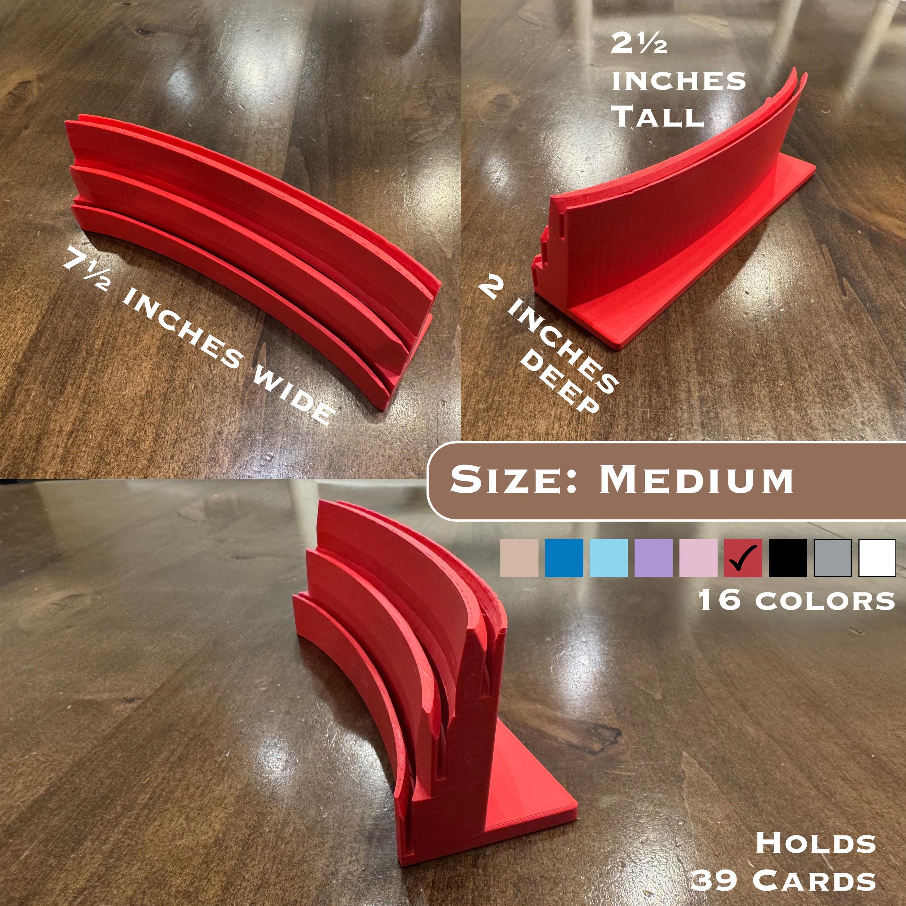 Playing Card Holder for Kids and Seniors, Arthritis-Friendly, Hands-Free Rack, Multiple Sizes and Colors