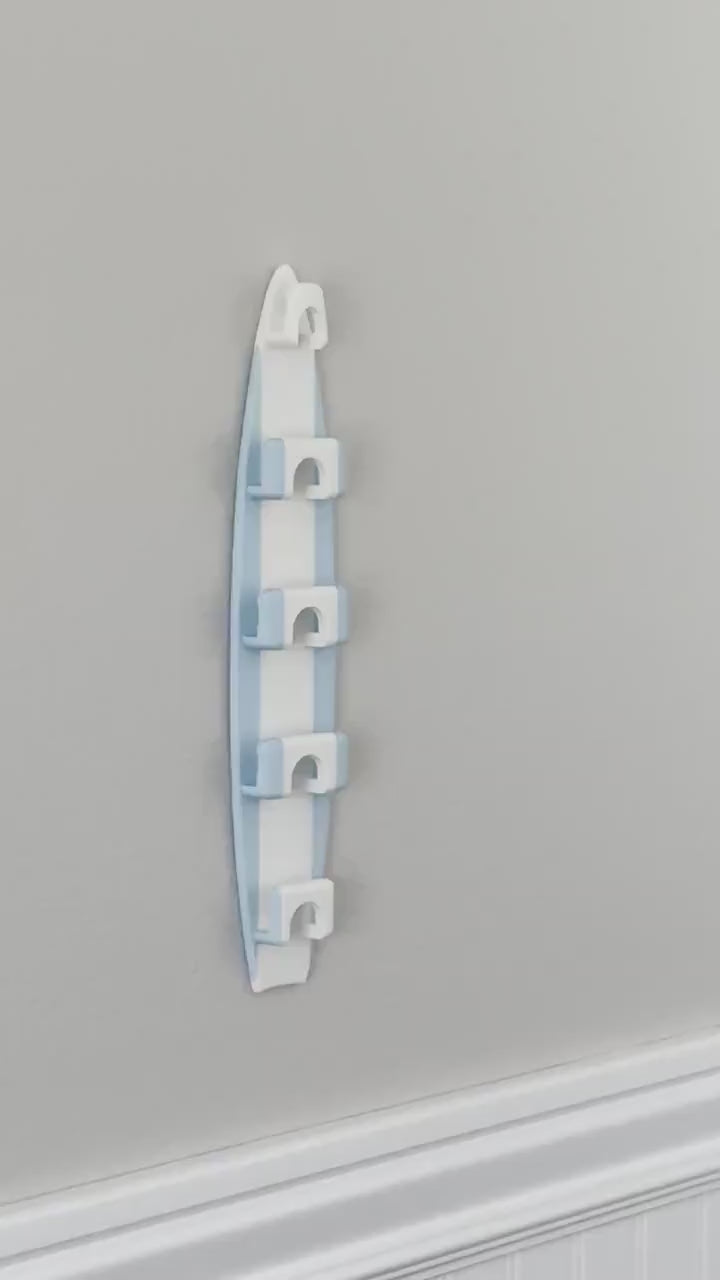 Surfboard Shaped Sunglasses Holder - Surfs Up - Stay Organized - Declutter - Beach Ready - Wall Mount